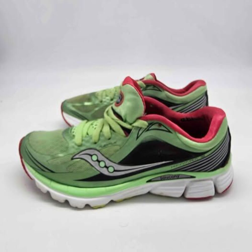 Saucony Kinvara 5 Women Size 7 Running Shoes Green Pink S10238-5 PowerGrid 4mm